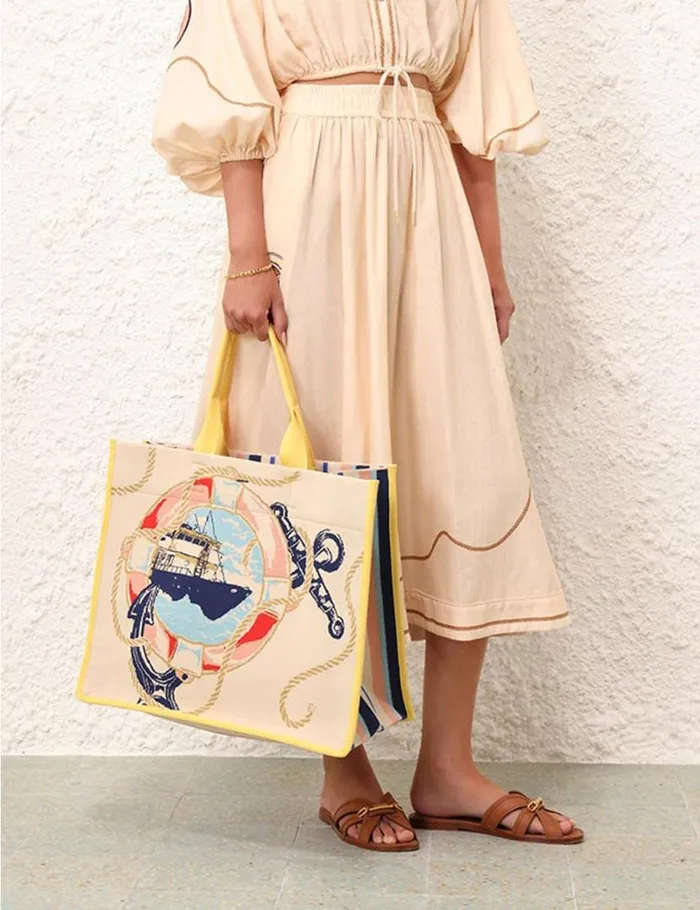 Zimmermann Bags Large Jacquard Tote Nautical Map 8211 Women