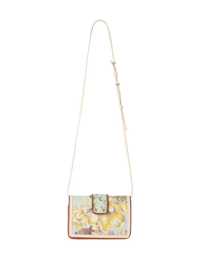 Zimmermann Bags Printed Small Cross Body Bag Mint Tropical Floral 8211 Women