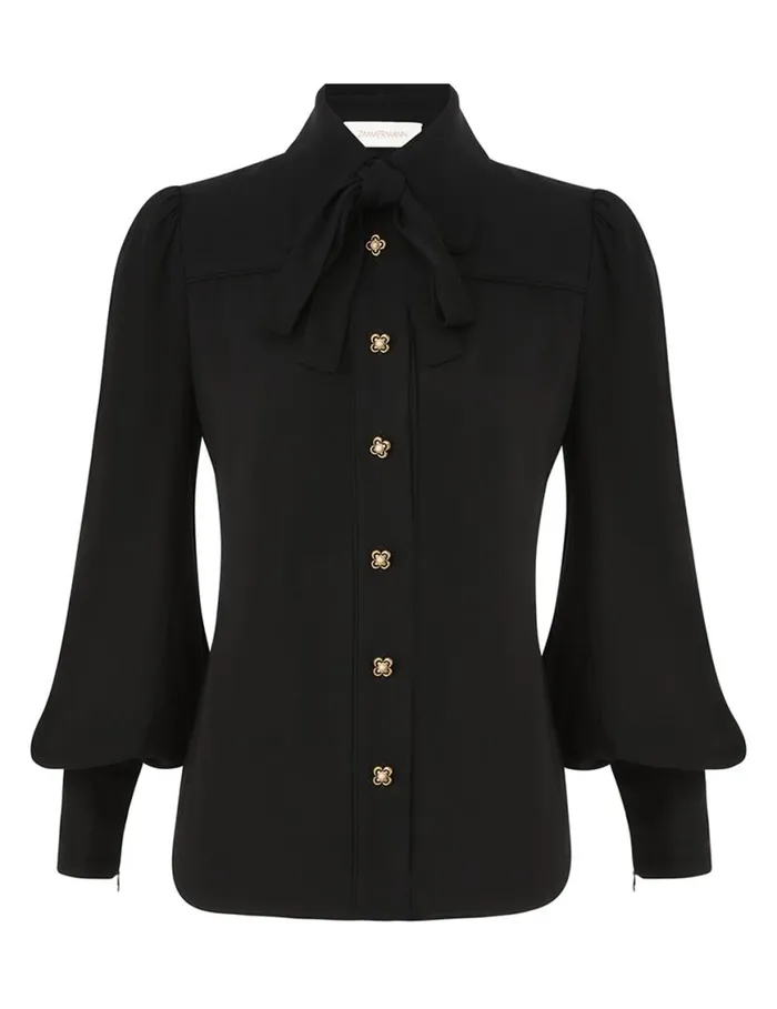 Zimmermann Clothing Collared Shirt Black 8211 Women