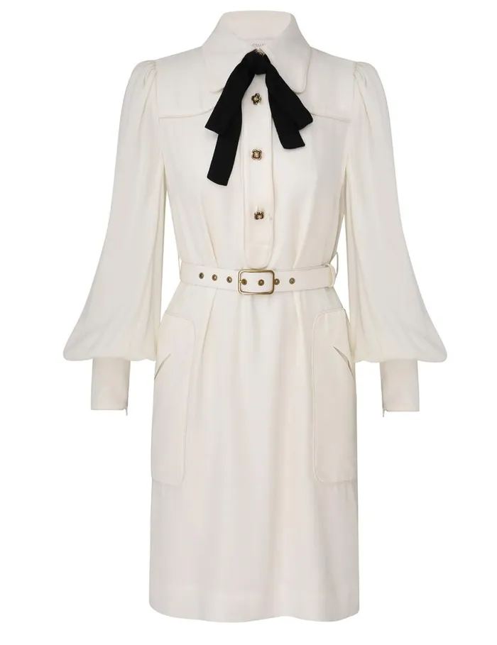 Zimmermann Clothing Collared Swing Dress Cream 8211 Women