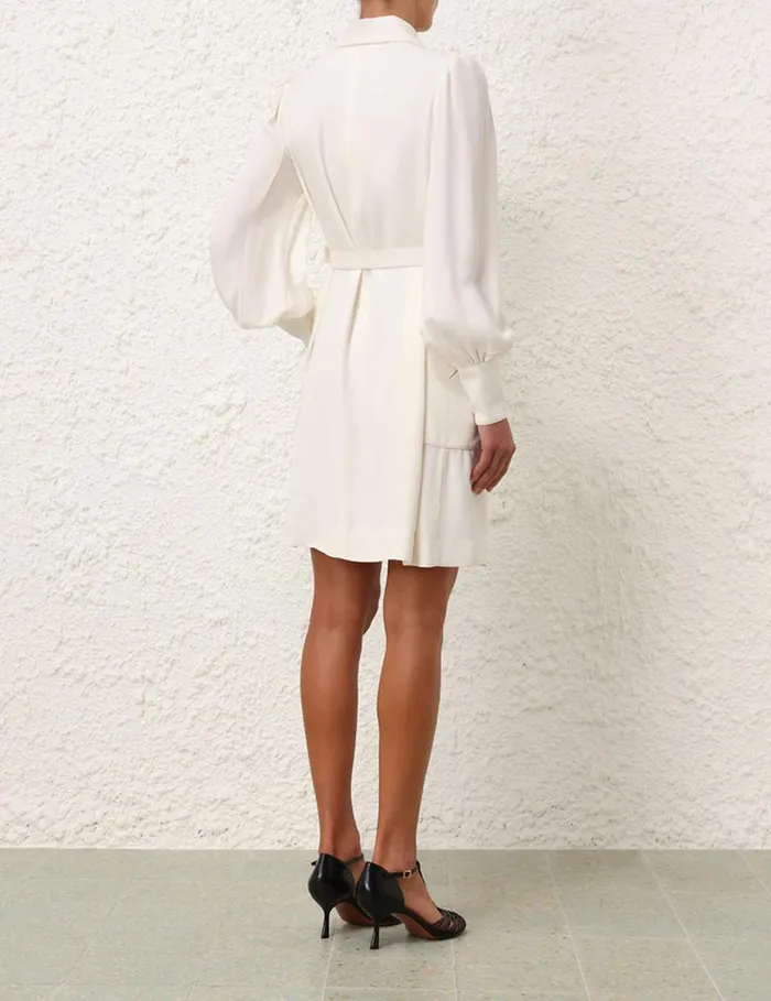 Zimmermann Clothing Collared Swing Dress Cream 8211 Women