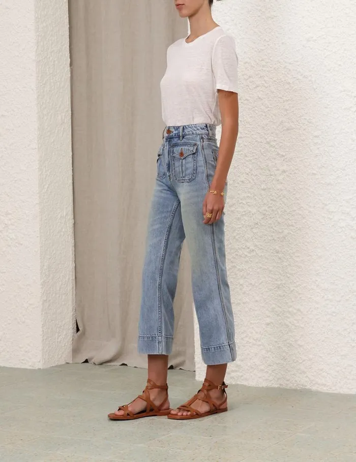 Zimmermann Clothing Fitted Tee Ivory 8211 Women