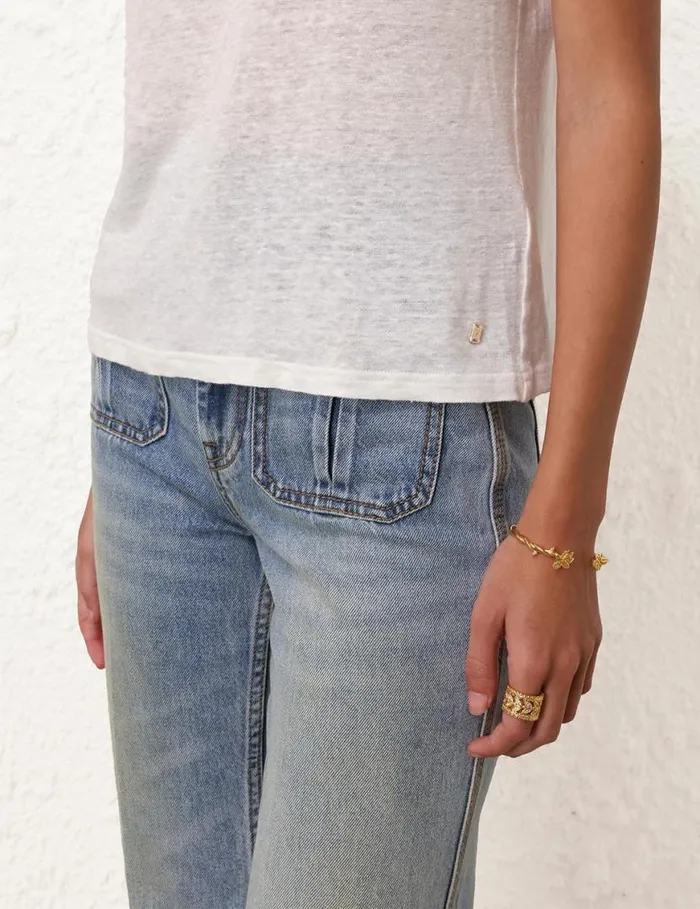 Zimmermann Clothing Fitted Tee Ivory 8211 Women
