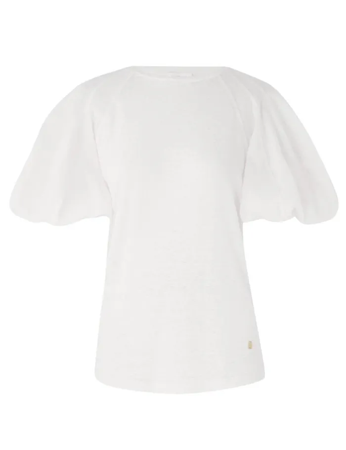 Zimmermann Clothing Lantern Sleeve Tee Ivory 8211 Women