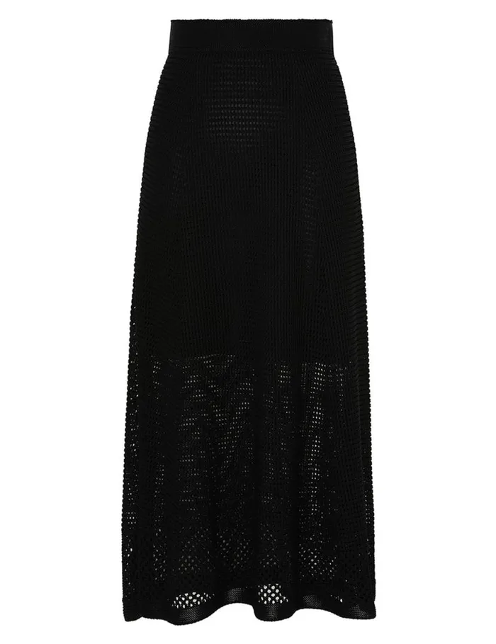 Zimmermann Clothing Natura Crochet Skirt Black 8211 Women