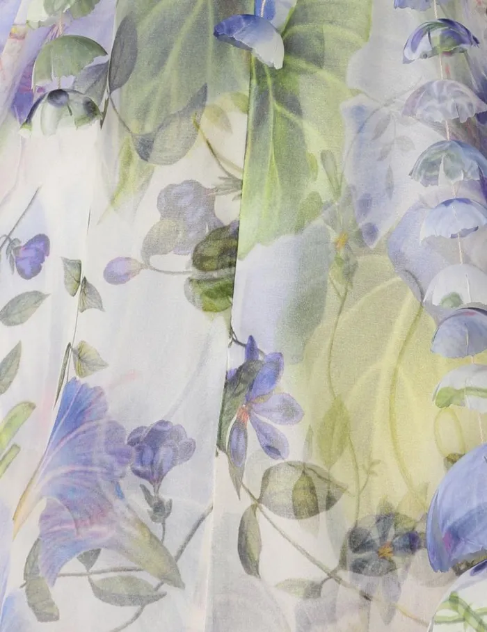 Zimmermann Clothing Natura Flower Midi Dress Blue Floral 8211 Women