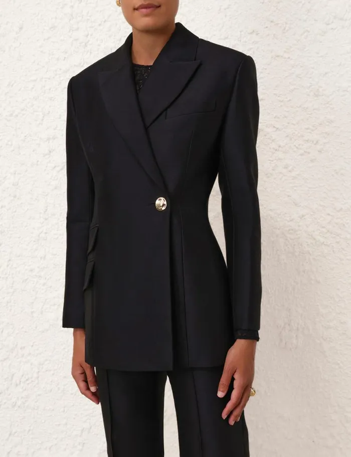 Zimmermann Clothing Natura Hourglass Jacket Black 8211 Women