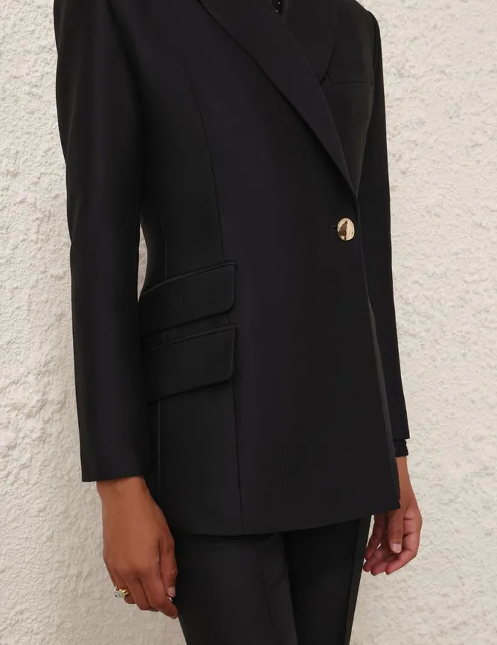 Zimmermann Clothing Natura Hourglass Jacket Black 8211 Women