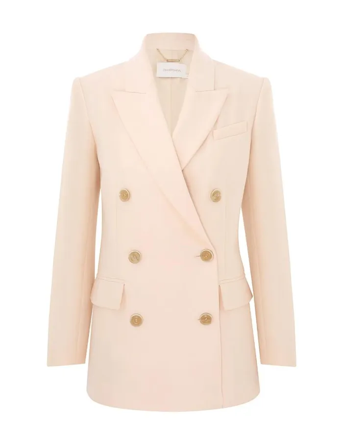 Zimmermann Clothing Natura Long Line Jacket Macadamia 8211 Women
