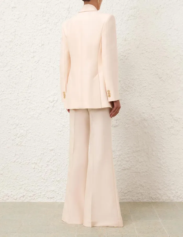 Zimmermann Clothing Natura Long Line Jacket Macadamia 8211 Women
