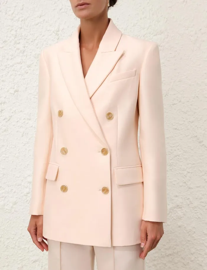 Zimmermann Clothing Natura Long Line Jacket Macadamia 8211 Women