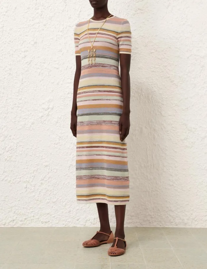 Zimmermann Clothing Natura Mouline Midi Dress Multi 8211 Women