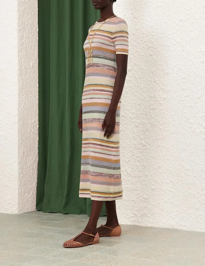 Zimmermann Clothing Natura Mouline Midi Dress Multi 8211 Women