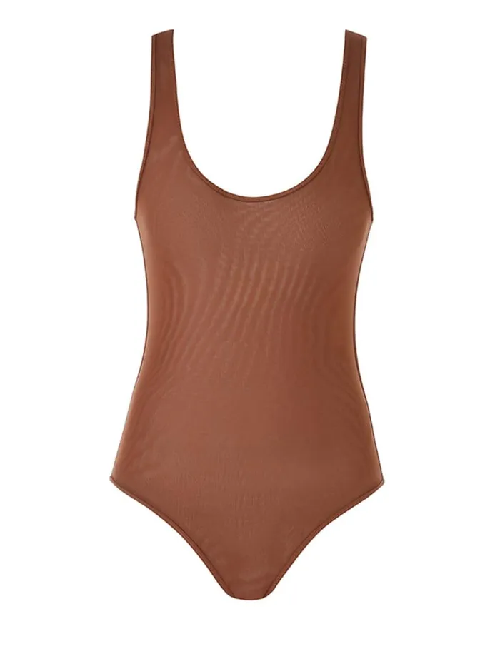 Zimmermann Clothing Natura Scoop Bodysuit Toffee 8211 Women