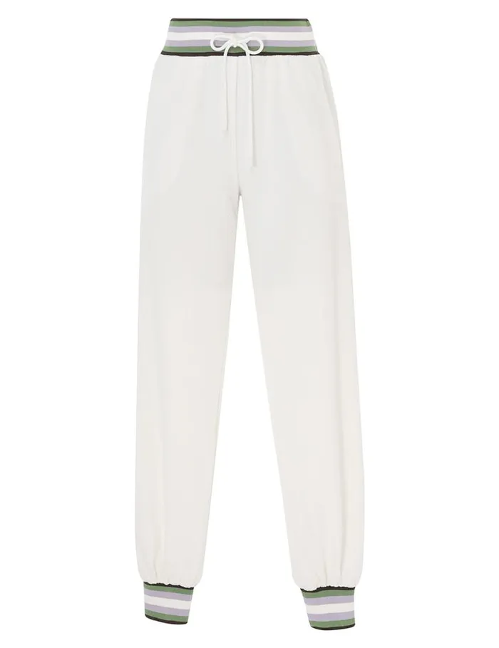 Zimmermann Clothing Natura Textured Track Pant Ivory 8211 Women