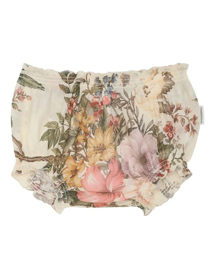 Zimmermann Clothing Waverly Bloomer Cream Floral 8211 Kids