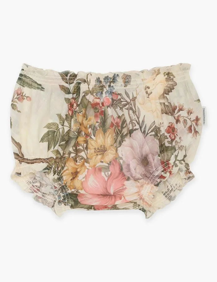 Zimmermann Clothing Waverly Bloomer Cream Floral 8211 Kids