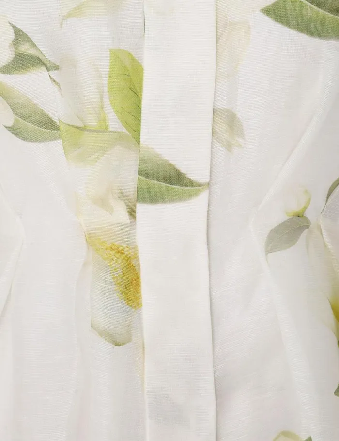 Zimmermann Dresses Harmony Draped Shirt Dress Ivory Magnolia 8211 Women