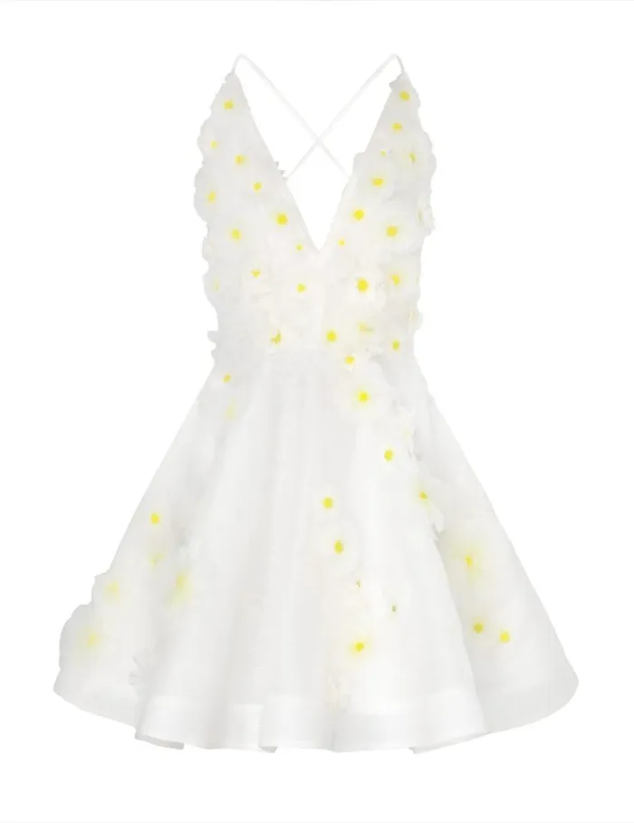 Zimmermann Dresses Matchmaker Daisy Mini Dress Ivory 8211 Women