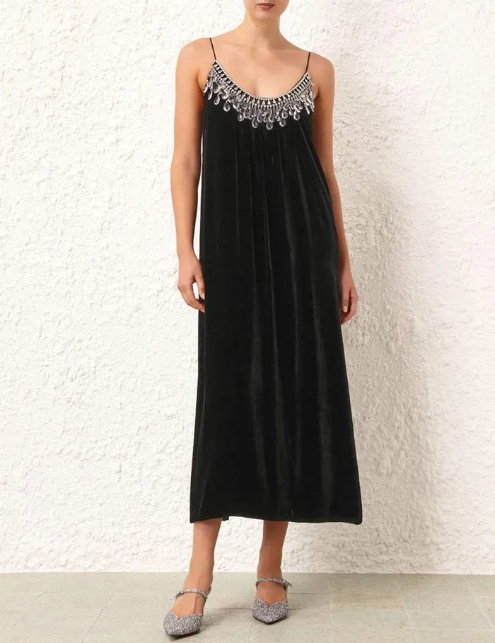Zimmermann Dresses Matchmaker Diamante Slip Dress Black 8211 Women