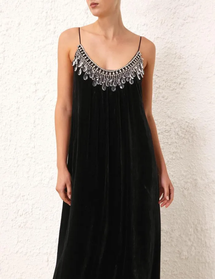 Zimmermann Dresses Matchmaker Diamante Slip Dress Black 8211 Women