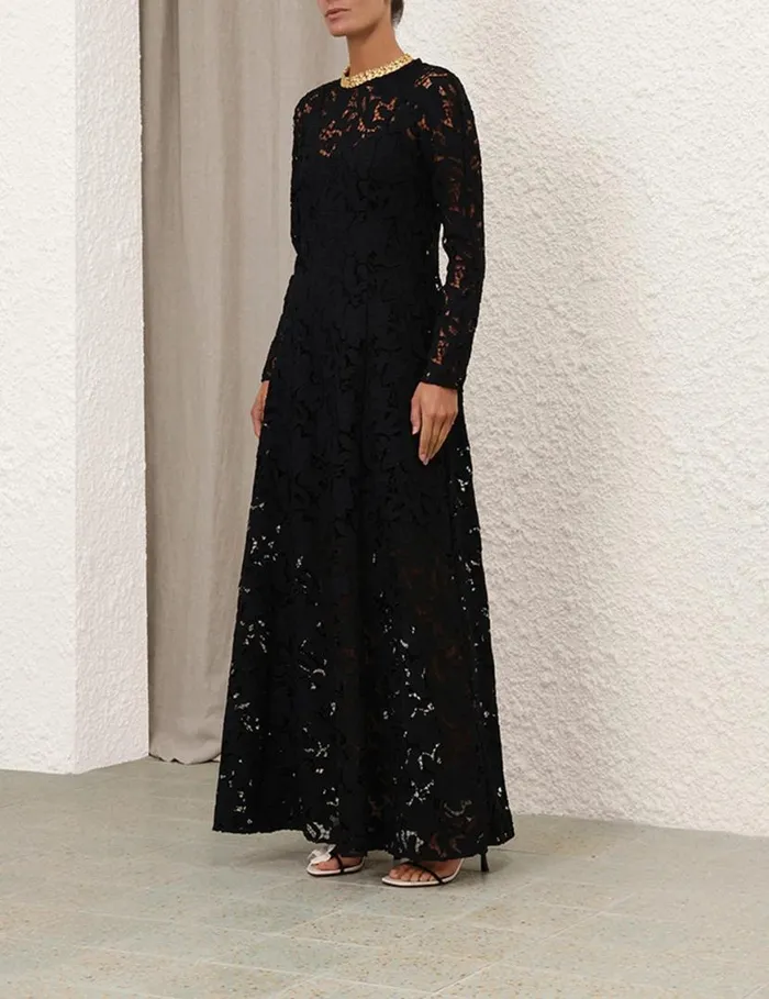 Zimmermann Dresses Natura Lace Sheath Dress Black 8211 Women