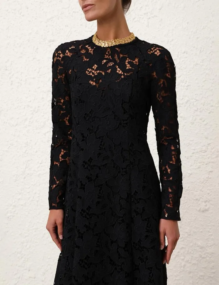Zimmermann Dresses Natura Lace Sheath Dress Black 8211 Women