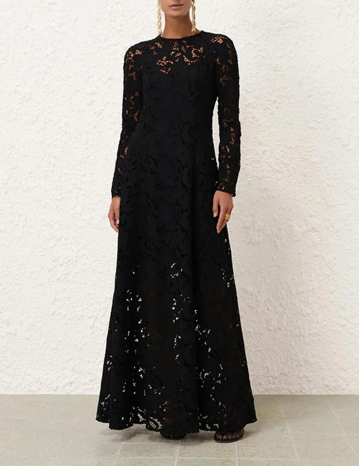Zimmermann Dresses Natura Lace Sheath Dress Black 8211 Women
