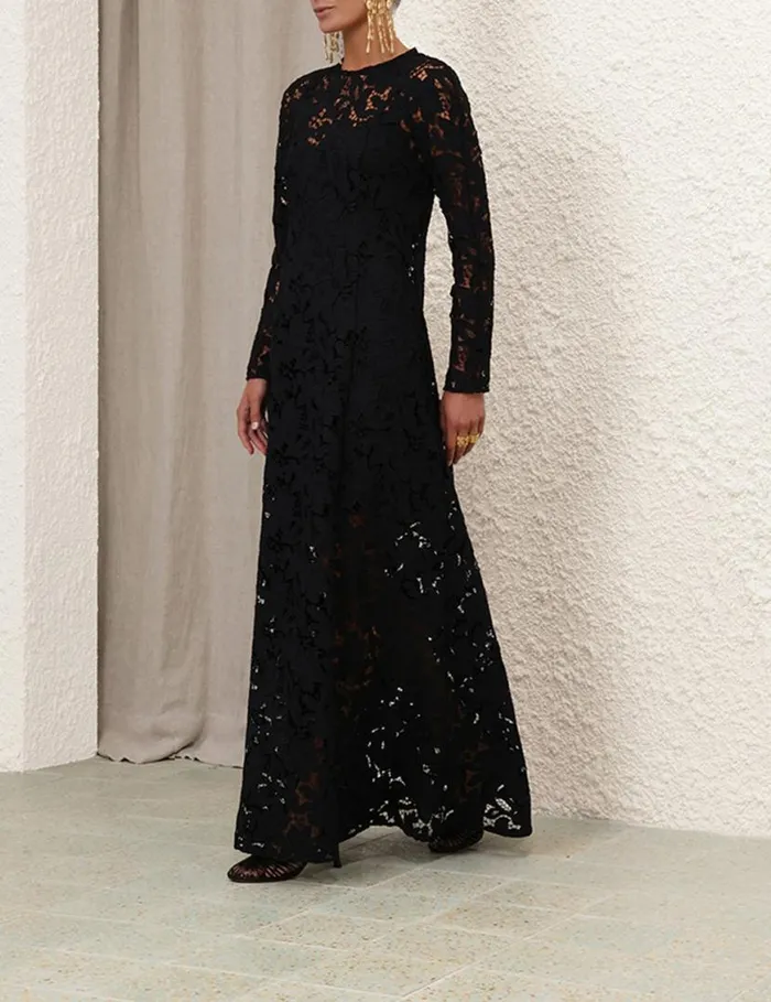 Zimmermann Dresses Natura Lace Sheath Dress Black 8211 Women