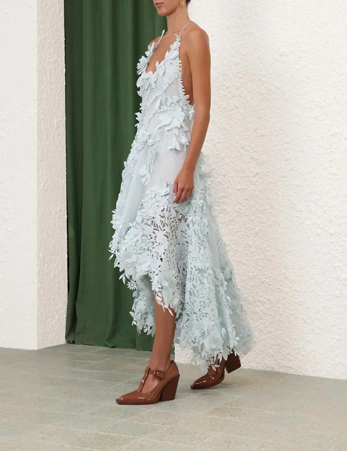 Zimmermann Dresses Natura Lasercut Halter Dress Mint 8211 Women