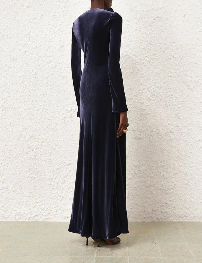 Zimmermann Dresses Natura Velvet Bias Slip Dress Navy 8211 Women