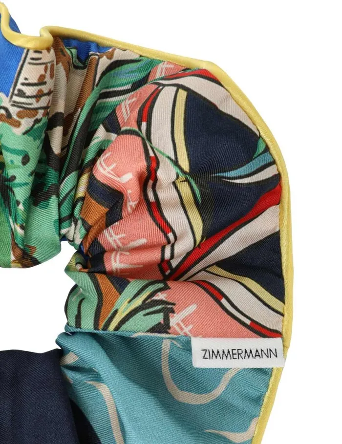 Zimmermann Hair Accessories Double Faced Silk Scrunchie Nautical Map 8211 Women