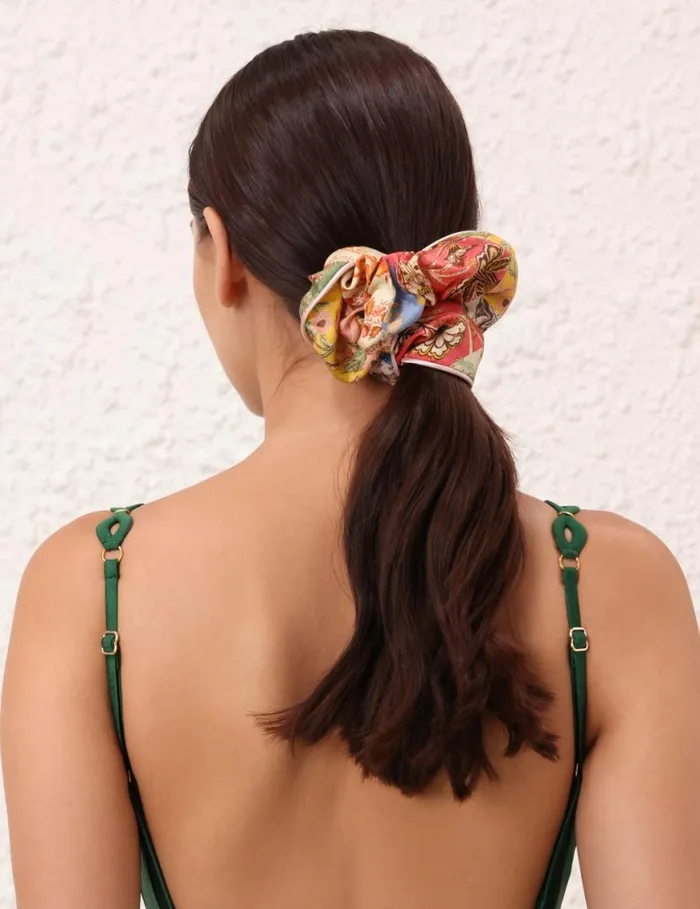 Zimmermann Hair Accessories Double Faced Silk Scrunchie Patch Floral 8211 Women