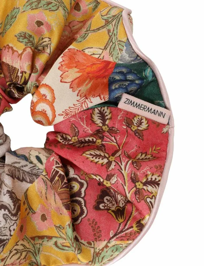 Zimmermann Hair Accessories Double Faced Silk Scrunchie Patch Floral 8211 Women