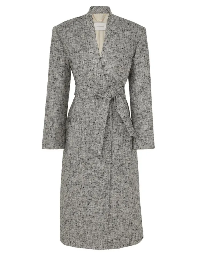 Zimmermann Jackets and Coats Tranquillity Collarless Coat Blackcream 8211 Women Zimmermann Jackets and Coats Tranquillity Collarless Coat Blackcream 8211 Women