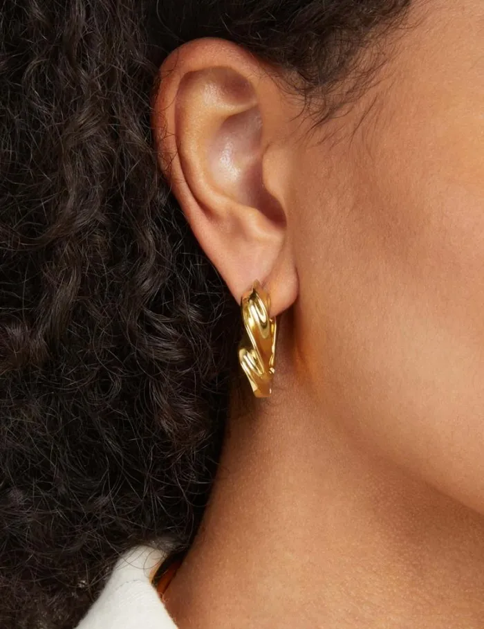 Zimmermann Jewellery Paint Stroke Hoops Gold 8211 Women