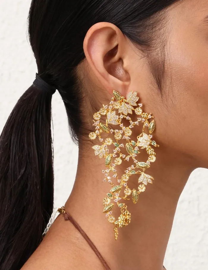 Zimmermann Jewellery Zimmermann Bloom Drop Earring Goldgreen 8211 Women