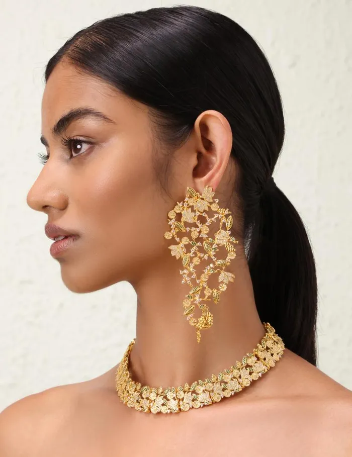 Zimmermann Jewellery Zimmermann Bloom Drop Earring Goldgreen 8211 Women