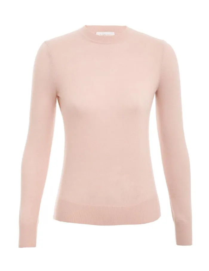 Zimmermann Knitwear Classic Crew Neck Sweater Shell Pink 8211 Women