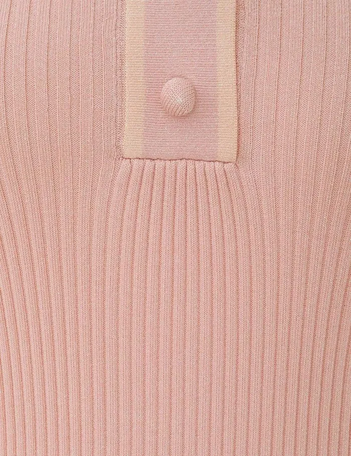 Zimmermann Knitwear Metallic Polo Peach 8211 Women