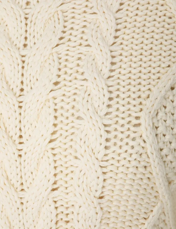 Zimmermann Knitwear Natura Cable Sweater Cream 8211 Women