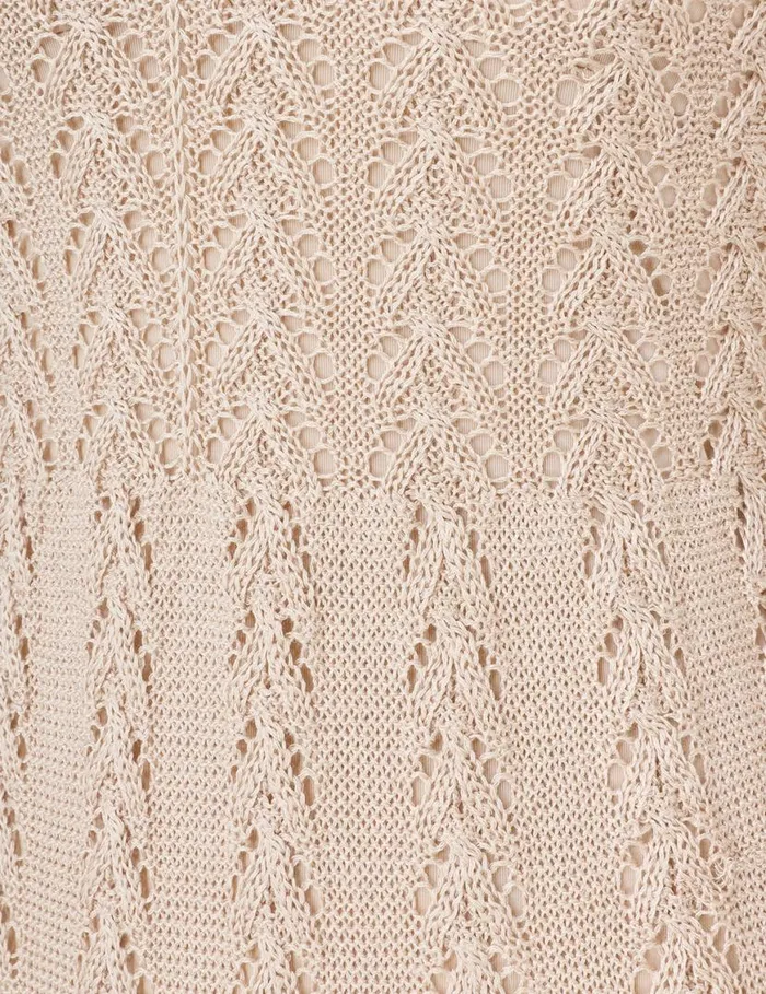 Zimmermann Knitwear Natura Knit Lace Dress Natural 8211 Women