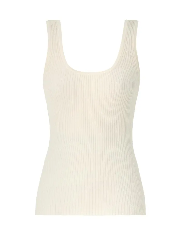 Zimmermann Knitwear Scoop Neck Tank Parchment 8211 Women