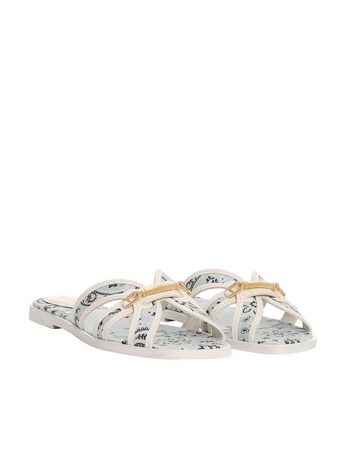 Zimmermann Sandals Zimmermann Prisma Slide Blue Bandana 8211 Women