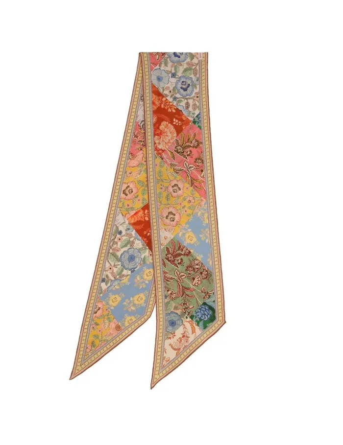 Zimmermann Scarves Printed Silk Neck Scarf Patch Floral 8211 Women
