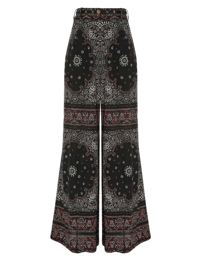 Zimmermann Shorts and Pants Double Tuck Pant Black Bandana 8211 Women