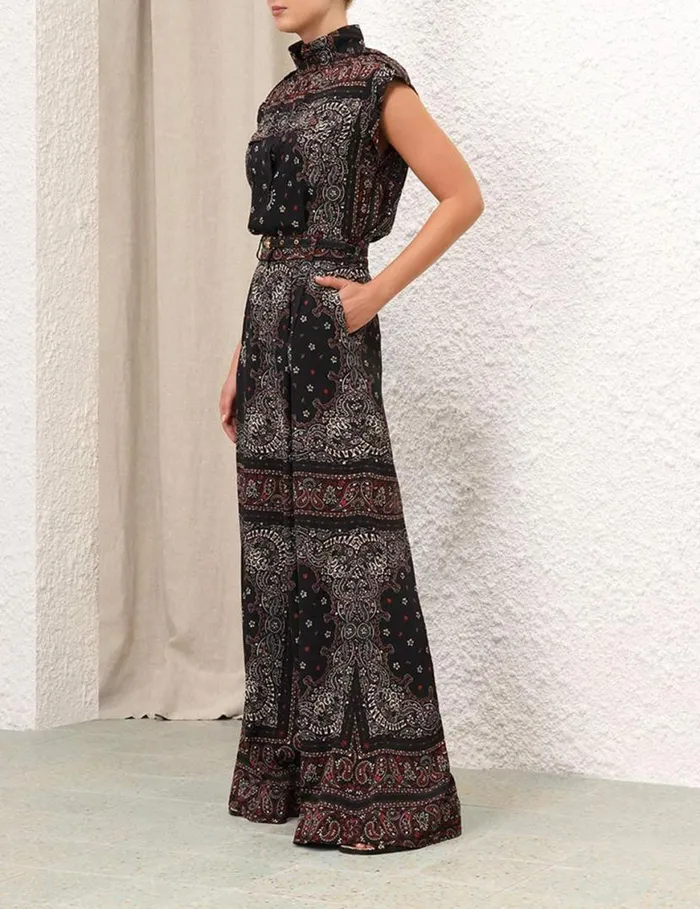 Zimmermann Shorts and Pants Double Tuck Pant Black Bandana 8211 Women