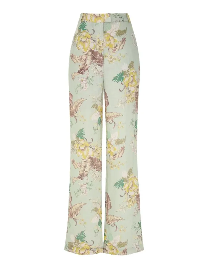 Zimmermann Shorts and Pants Matchmaker Straight Leg Pant Mint Tropical Floral 8211 Women