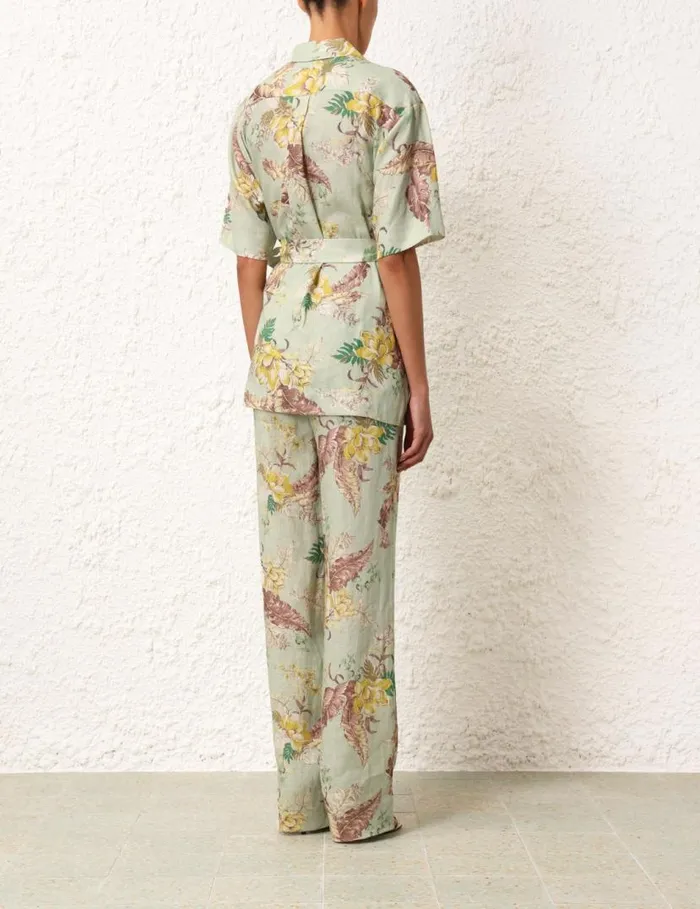 Zimmermann Shorts and Pants Matchmaker Straight Leg Pant Mint Tropical Floral 8211 Women