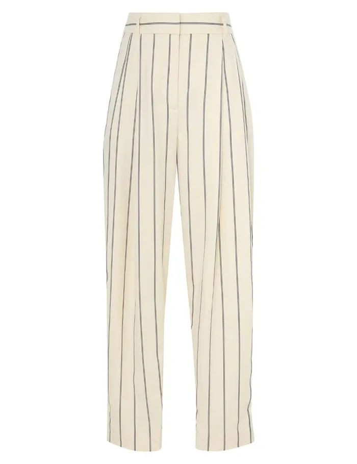 Zimmermann Shorts and Pants Natura Cropped Barrel Pant Navycream Stripe 8211 Women